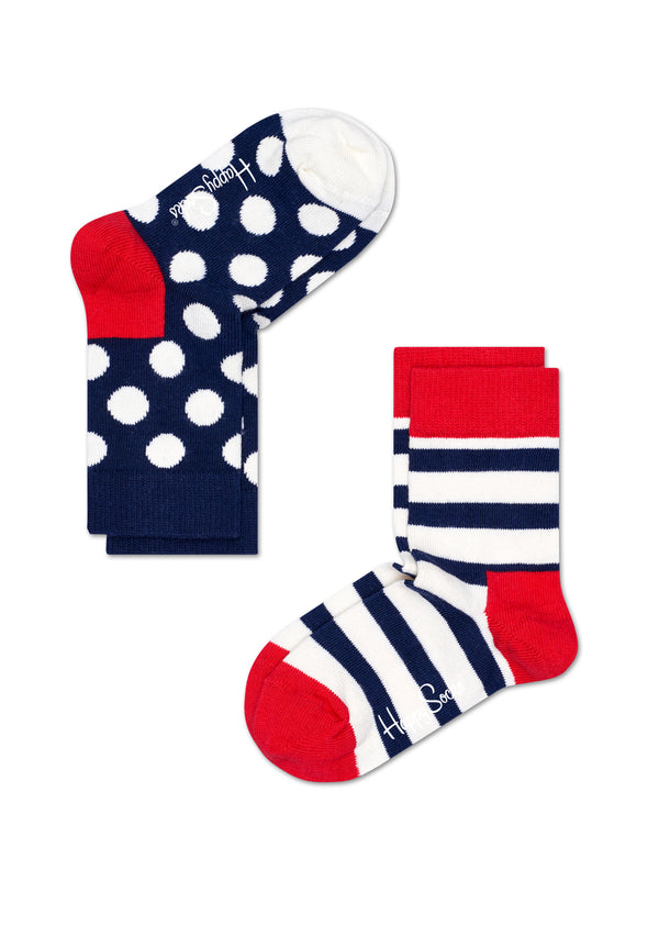 Happy Socks 2-Pack Kids Stripe Socks